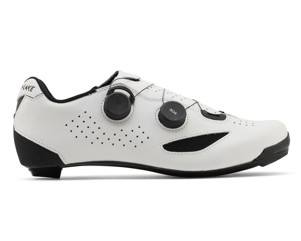 Lake Cycling CX239-X Road Shoes (White/Black) (Wide Width) (44) (Wide)